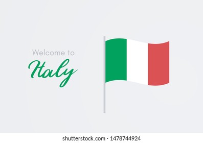 Welcome to Italy vector illustration banner