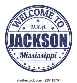 Welcome to Jackson grunge rubber stamp on white background, vector illustration