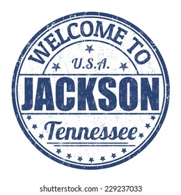 Welcome to Jackson grunge rubber stamp on white background, vector illustration