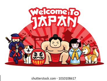 welcome to japan greeting design