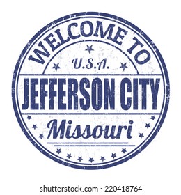 Welcome to Jefferson City grunge rubber stamp on white background, vector illustration