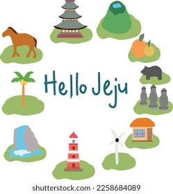 Welcome to jeju island illustration 
