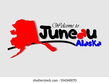 Welcome to Juneau Alaska, Vector Design