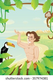 Welcome to the Jungle - Man in jungle scene with space for text