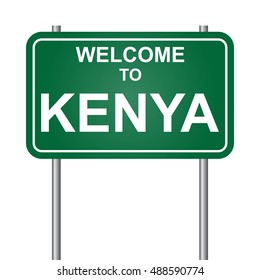 Welcome to Kenya, green signal vector