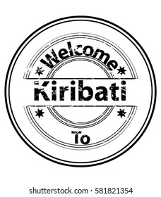Welcome to Kiribati Country Grunge Stamp