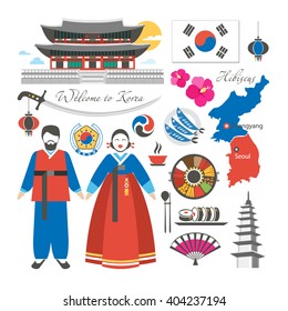 welcome to Korea traditional symbols collection