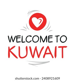 Welcome to Kuwait, Vector Illustration.