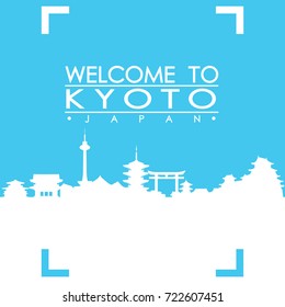 Welcome to Kyoto Skyline City Flyer Design Vector art.