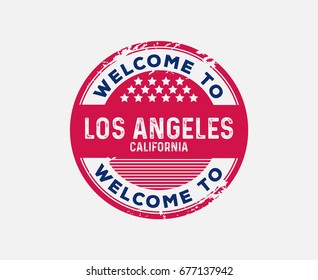 Welcome to L.A. California City of Angels Sign Badge 