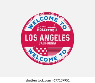 Welcome to L.A. California City of Angels Sign Badge 