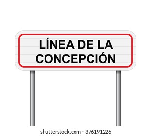 Welcome to La Linea De La Concepcion, Spain road sign vector