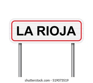 Welcome to La Rioja, Spain road sign vector