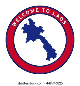 Welcome to Laos vector logo