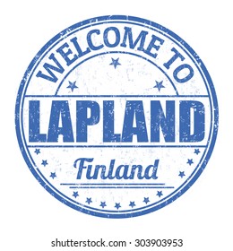 Welcome To Lapland Grunge Rubber Stamp On White Background, Vector Illustration