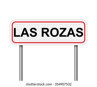 Welcome to Las Rozas Spain road sign vector