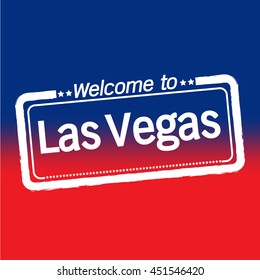 Welcome to Las Vegas City illustration design