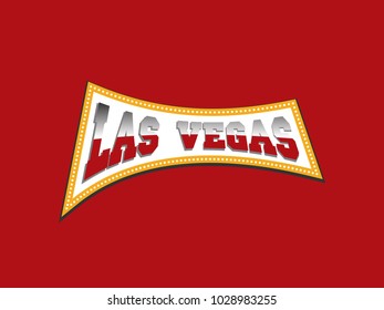 Welcome to Las Vegas City lettering illustration design