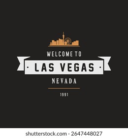 Welcome to Las Vegas Nevada vintage style emblem