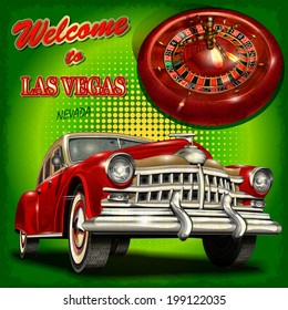 Welcome to Las Vegas retro poster.