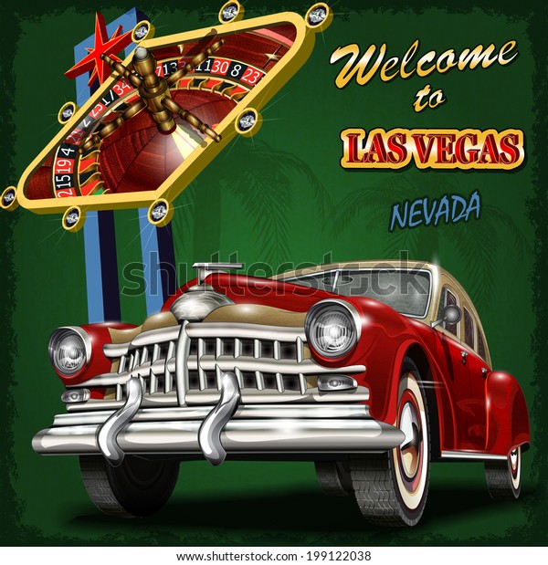 Welcome to Las Vegas retro\
poster.