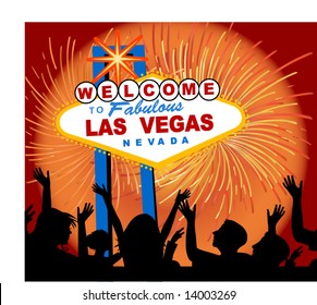 welcome to las vegas sign  - people one unit