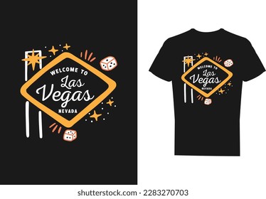 Welcome to Las Vegas T-shirt design Vector