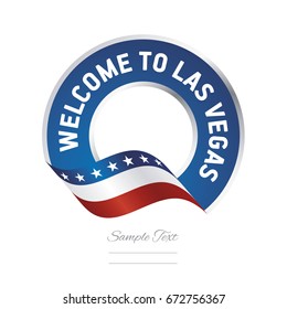 Welcome to Las Vegas USA flag logo icon