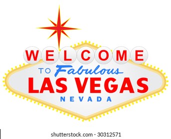 Welcome to Las Vegas vector illustration