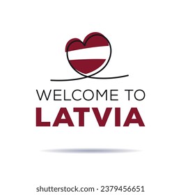 Welcome to Latvia, Vector Illustration.
