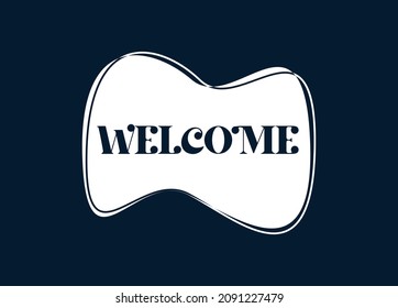 WELCOME letter logo and icon design template