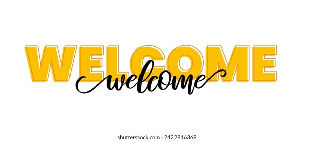 Welcome letter style on banner design