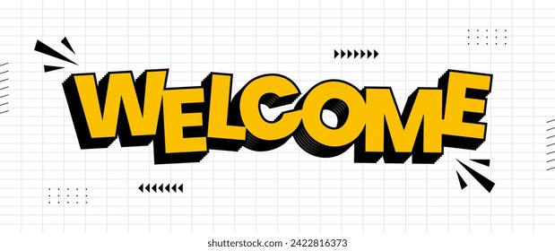 Welcome letter style on banner design