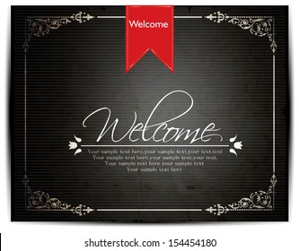 Welcome lettering design