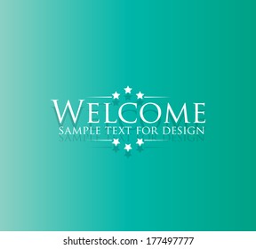 Welcome lettering design