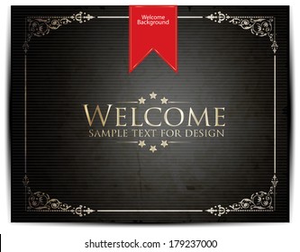 Welcome lettering design