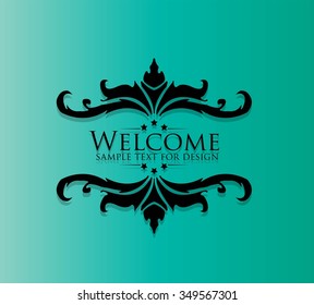 Welcome lettering design
