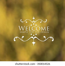 Welcome lettering design