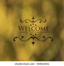 Welcome lettering design