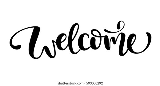 Welcome Lettering Sign
