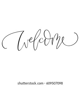 welcome lettering sign