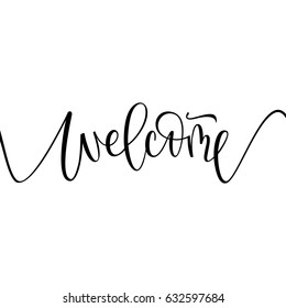welcome lettering sign