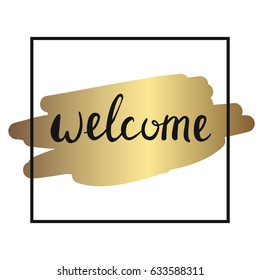 welcome lettering sign