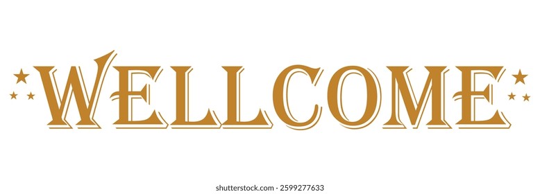 Welcome lettering sign. Handwritten modern brush lettering on white background. Text for postcard, invitation, T-shirt print design, banner, poster, web, icon. Isolated vector illustration. 