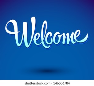 Welcome - Lettering Vector