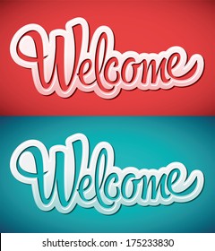 Welcome - Lettering Vector