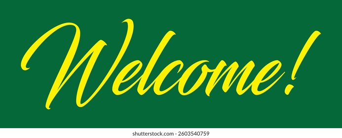 Welcome lettering vector illustration eps 10.