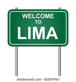 Welcome to Lima, green signal vector