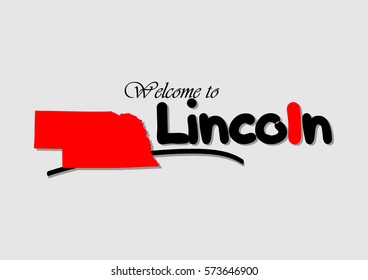 Welcome to Lincoln, Vector illustration Design