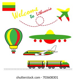 Welcome to Lithuania. Vector illustration. 